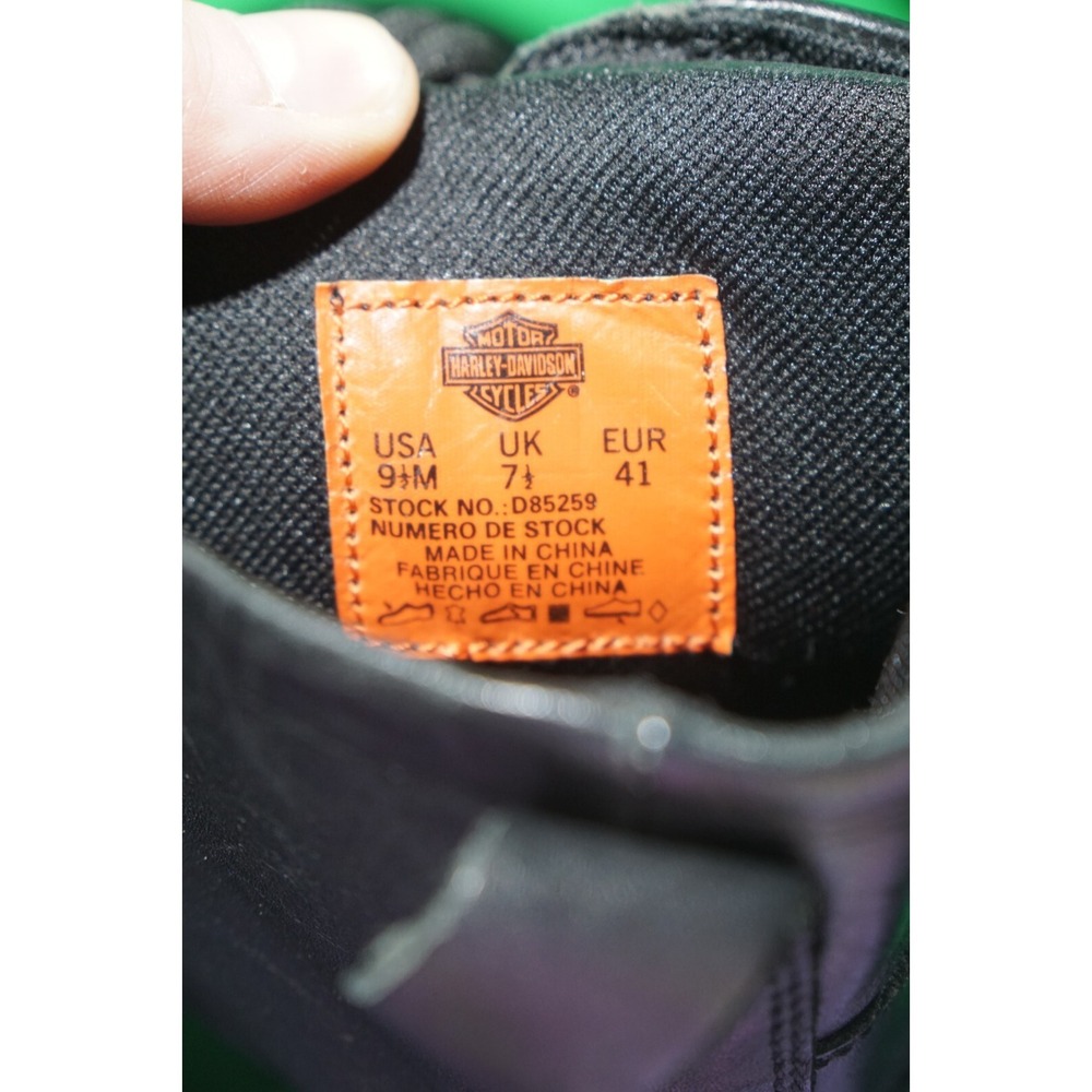 Harley Davidson Womens Jammie Combat Biker Riding Boots Black Leather Size 9.5M - Picture 9 of 9